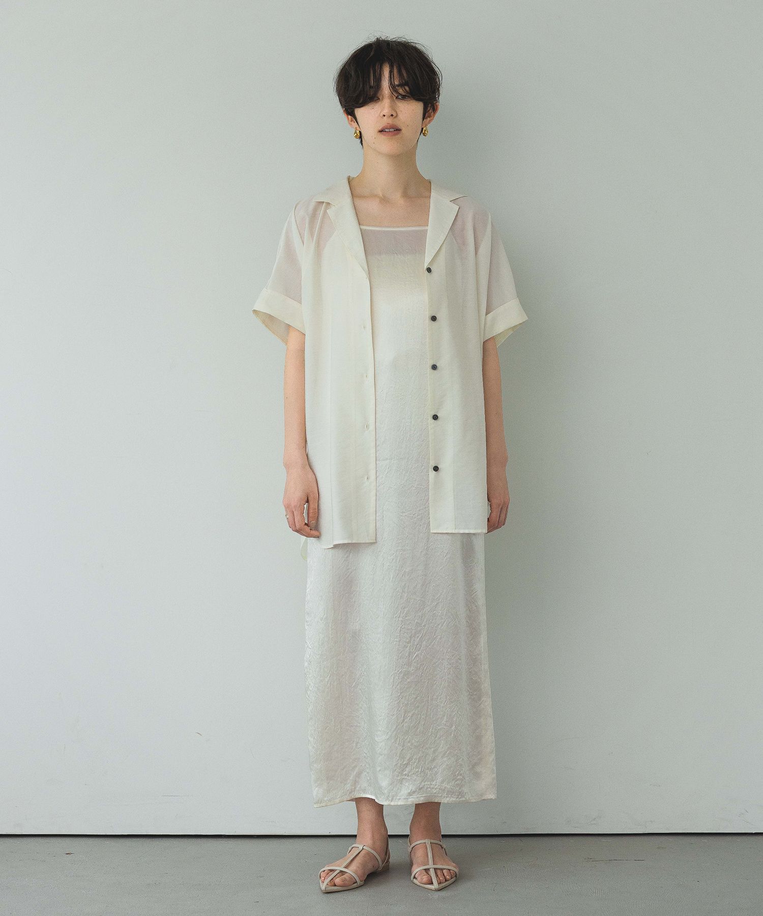 A part by 「【洗える】シアーカイキンBIGシャツ」|シャツ・ブラウス|