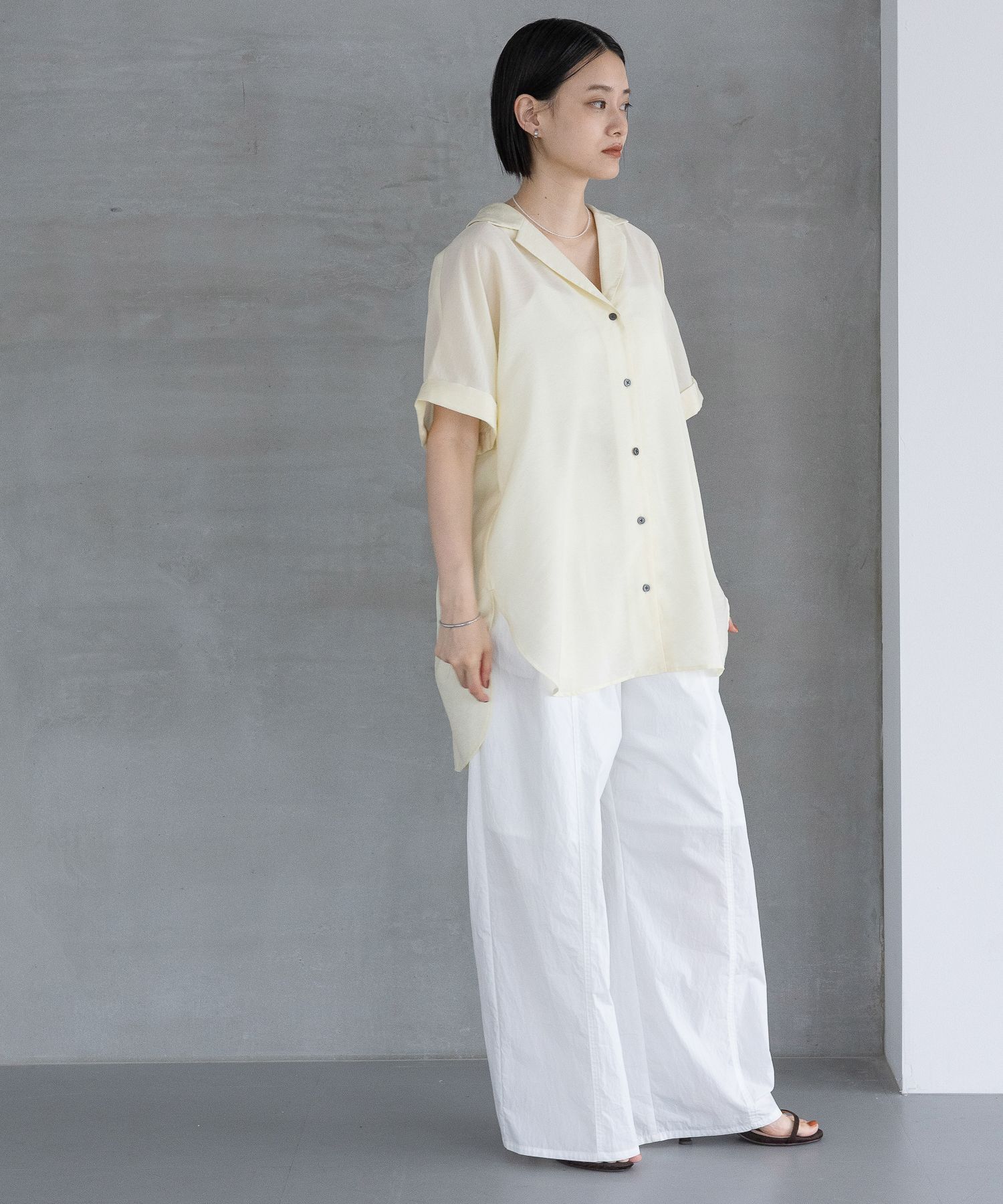 A part by 「【洗える】シアーカイキンBIGシャツ」|シャツ・ブラウス|