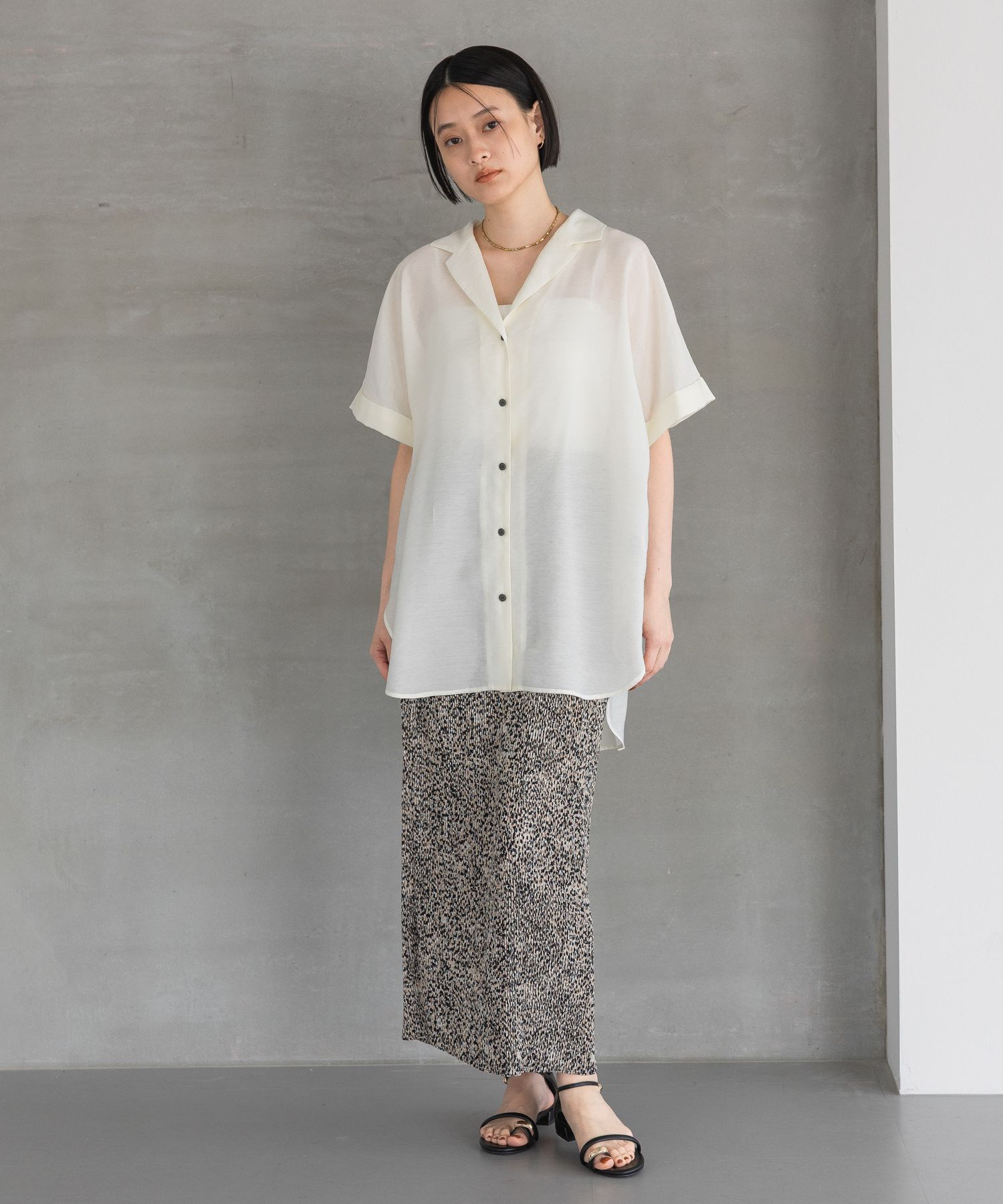 A part by 「【洗える】シアーカイキンBIGシャツ」|シャツ・ブラウス|