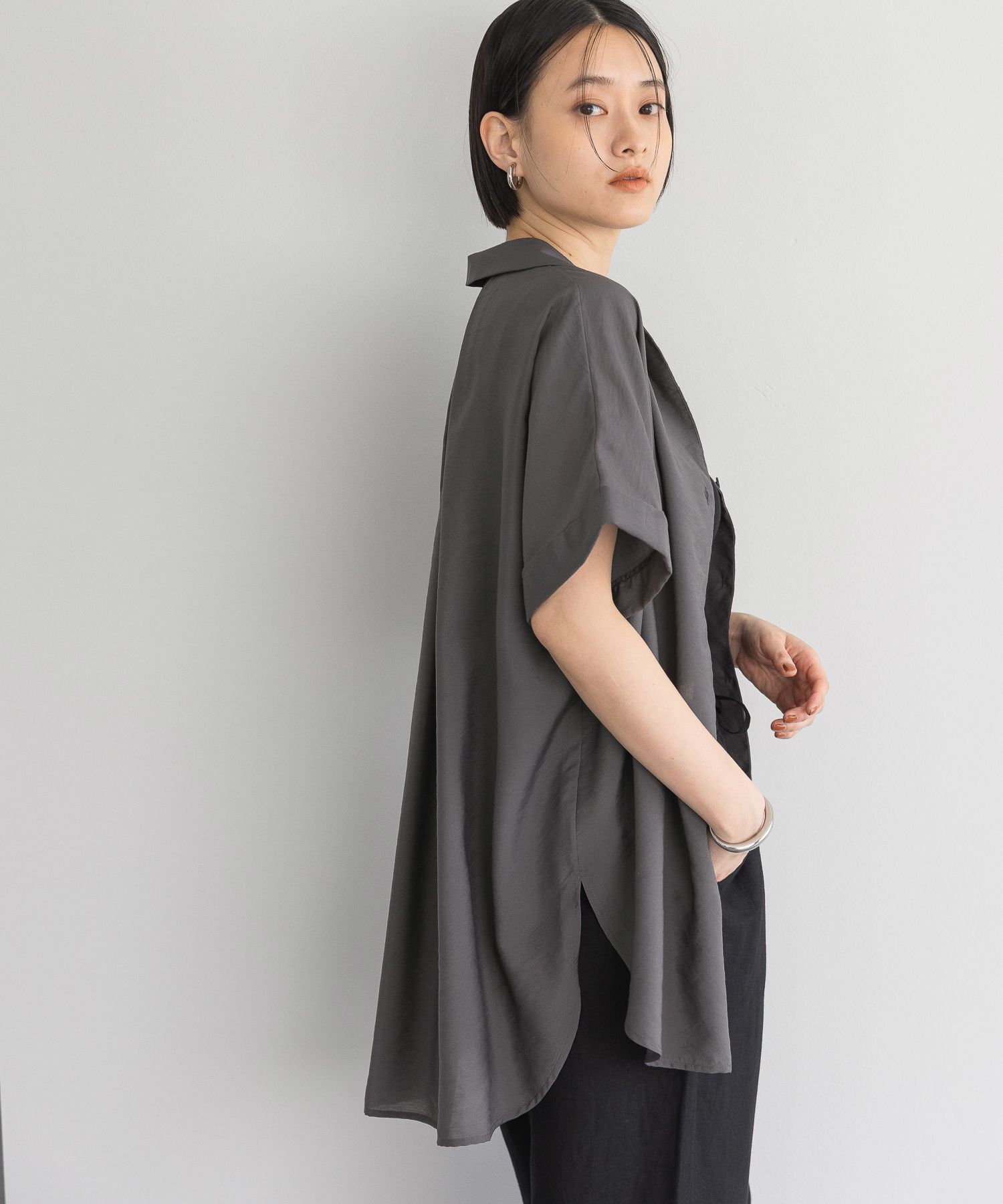 A part by 「【洗える】シアーカイキンBIGシャツ」|シャツ・ブラウス|