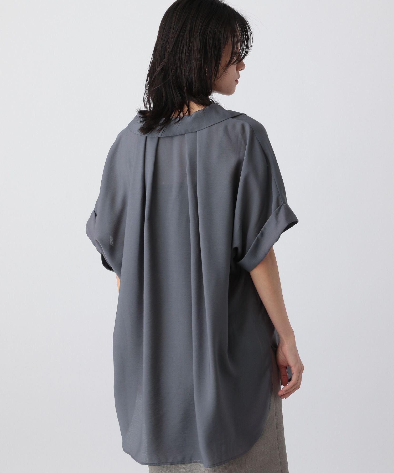 A part by 「【洗える】シアーカイキンBIGシャツ」|シャツ・ブラウス|