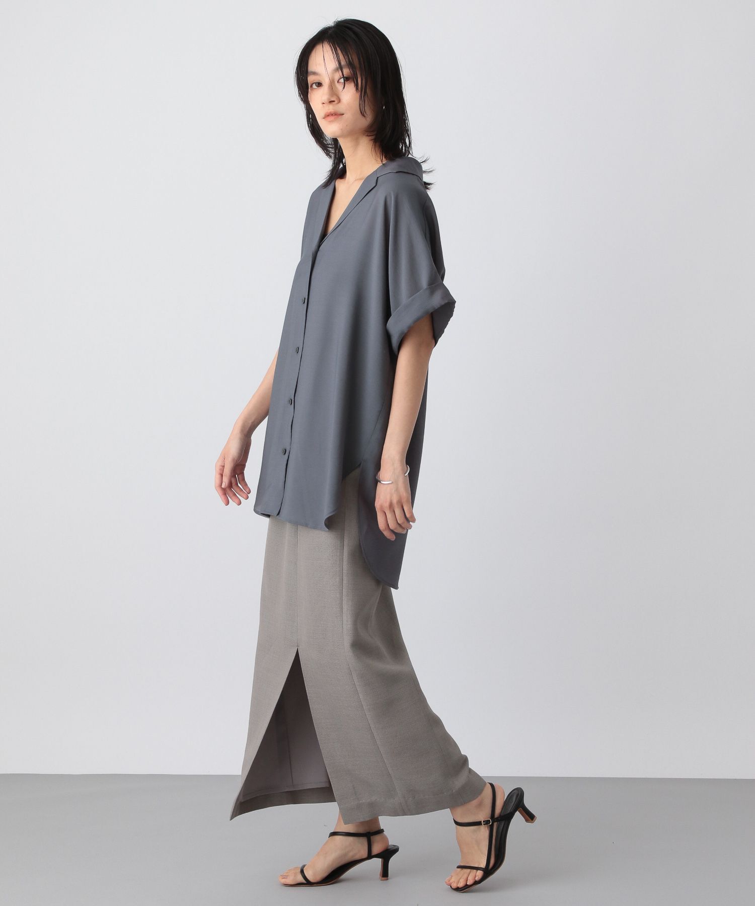 A part by 「【洗える】シアーカイキンBIGシャツ」|シャツ・ブラウス|