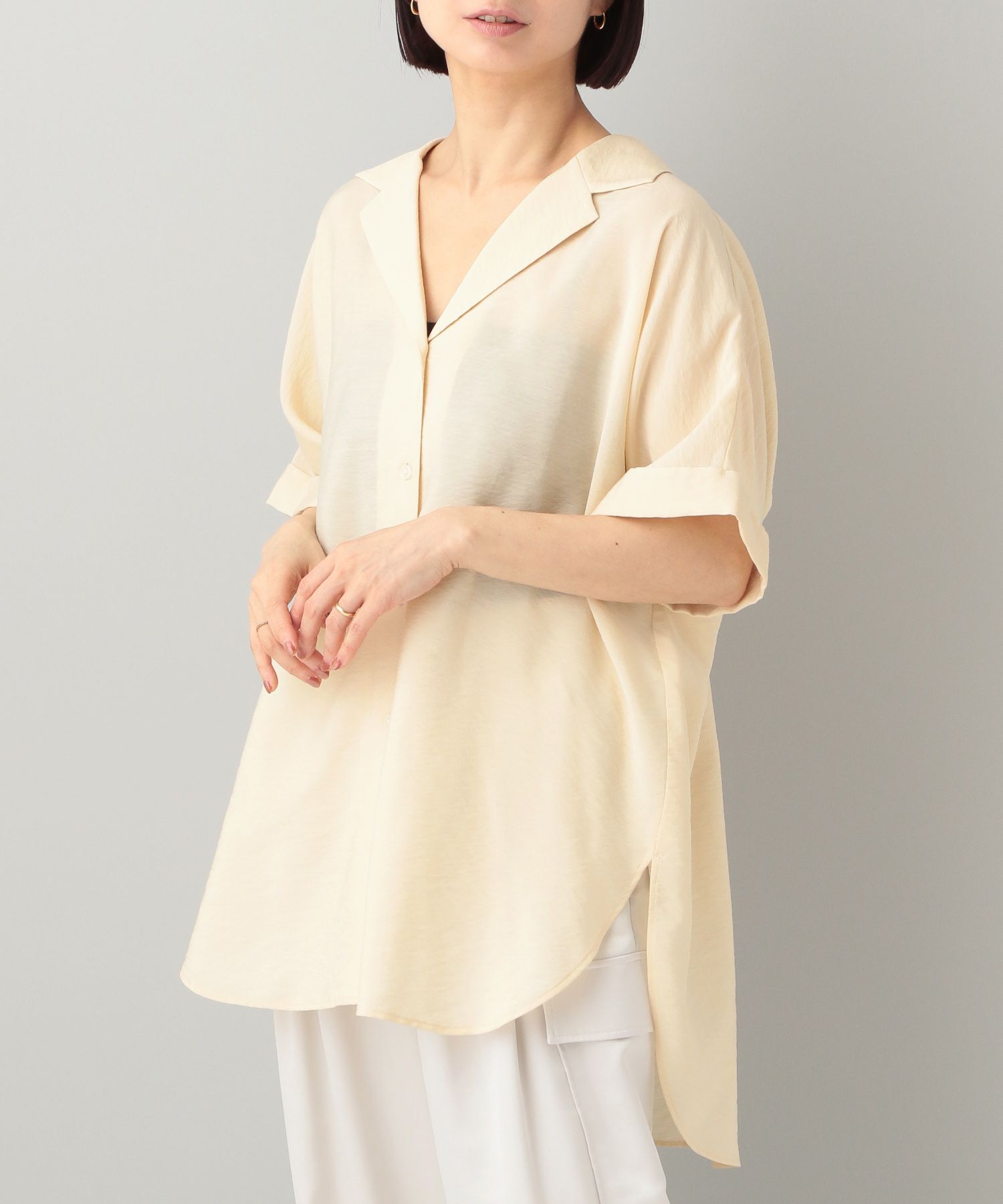 A part by 「【洗える】シアーカイキンBIGシャツ」|シャツ・ブラウス|