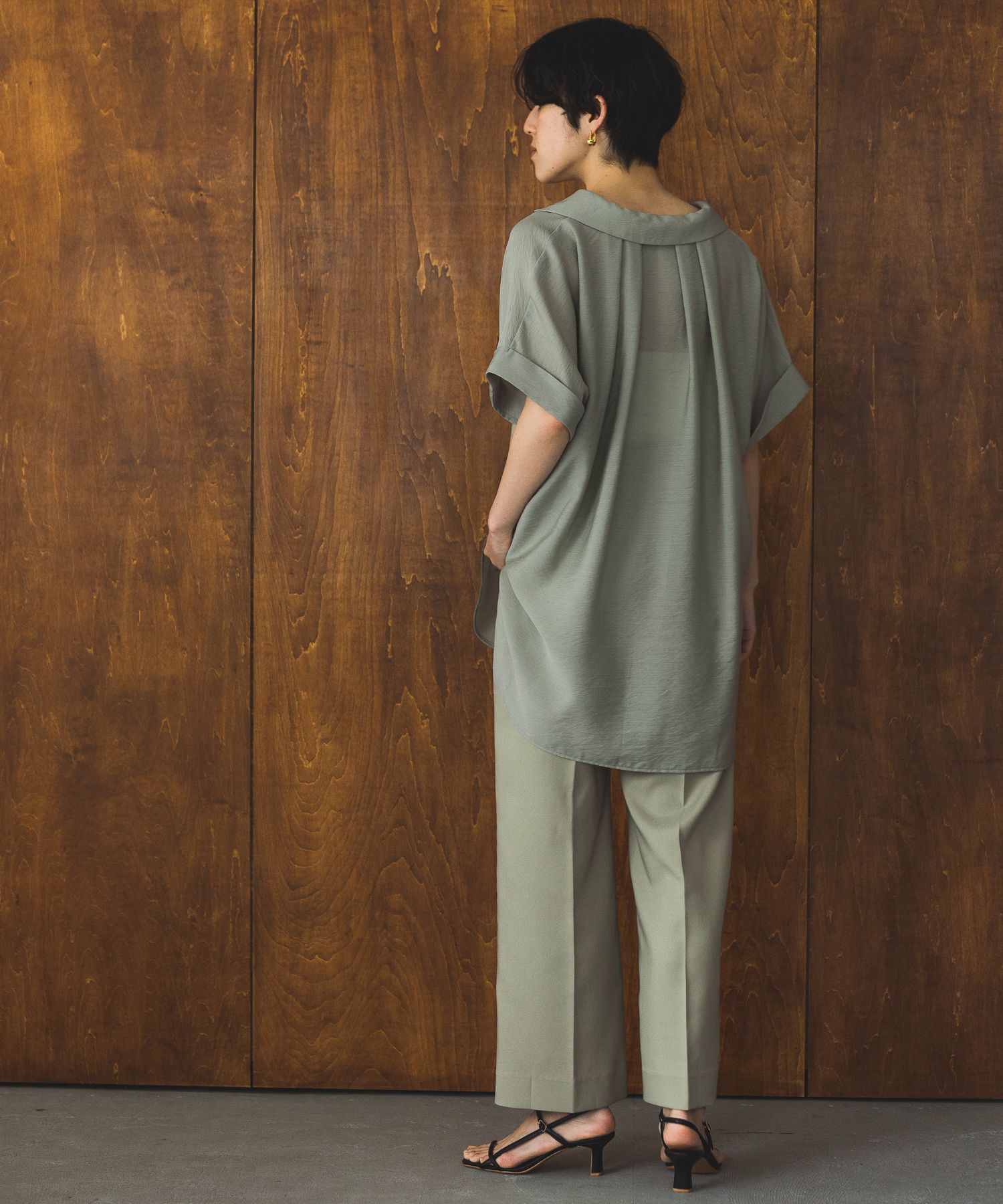 A part by 「【洗える】シアーカイキンBIGシャツ」|シャツ・ブラウス|