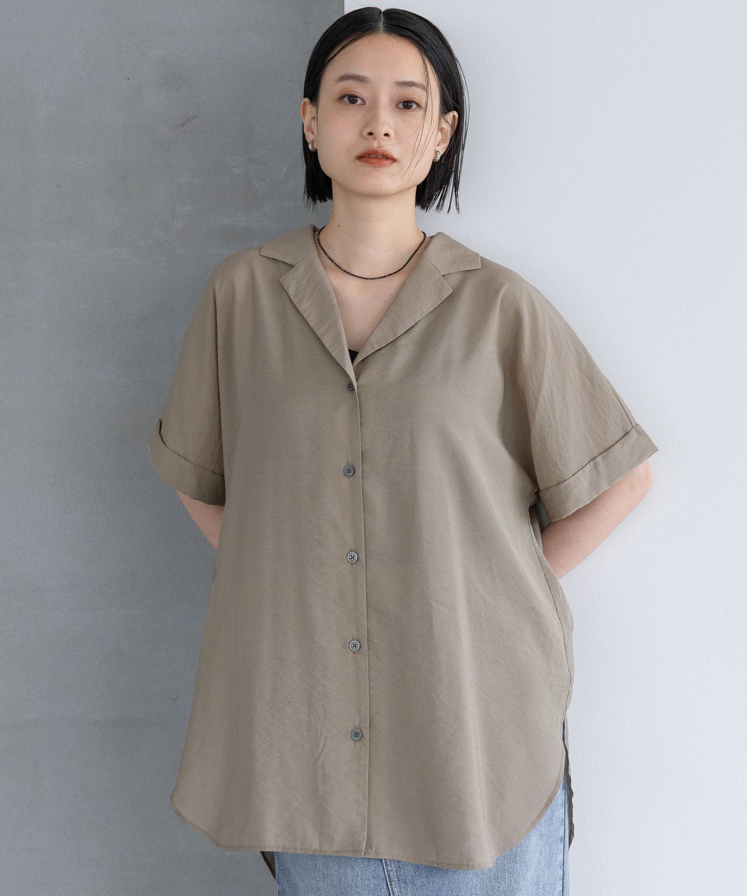 A part by 「【洗える】シアーカイキンBIGシャツ」|シャツ・ブラウス|