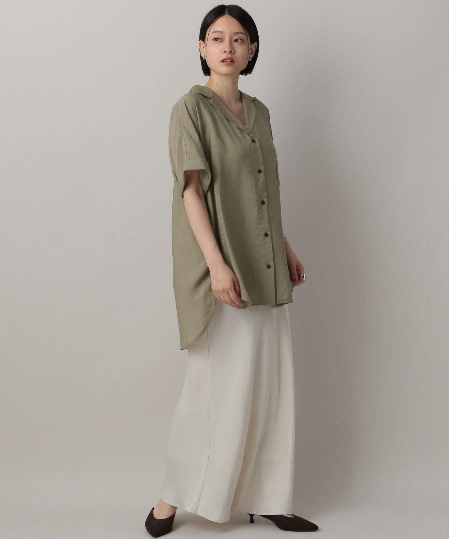 A part by 「【洗える】シアーカイキンBIGシャツ」|シャツ・ブラウス|