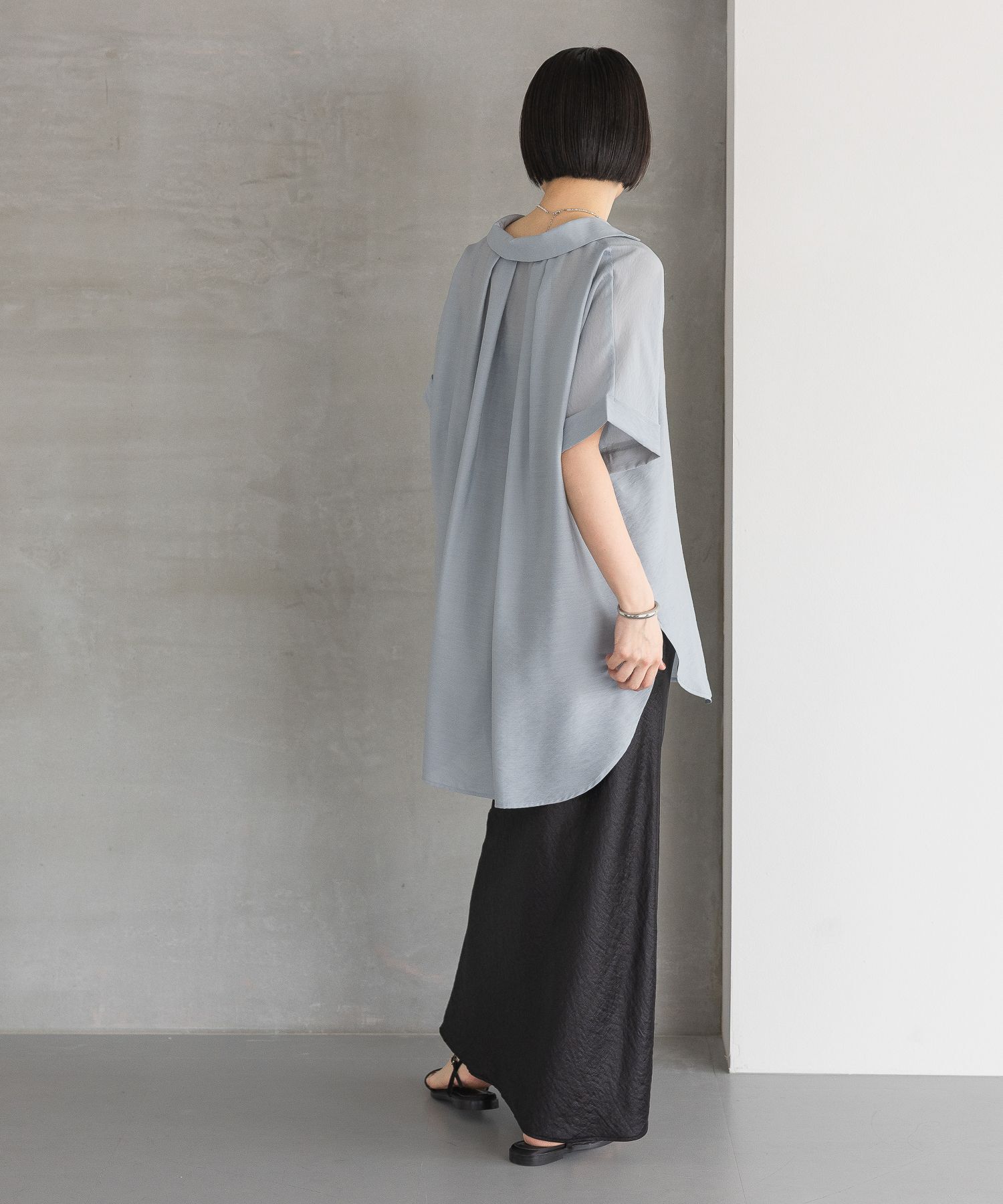 A part by 「【洗える】シアーカイキンBIGシャツ」|シャツ・ブラウス|