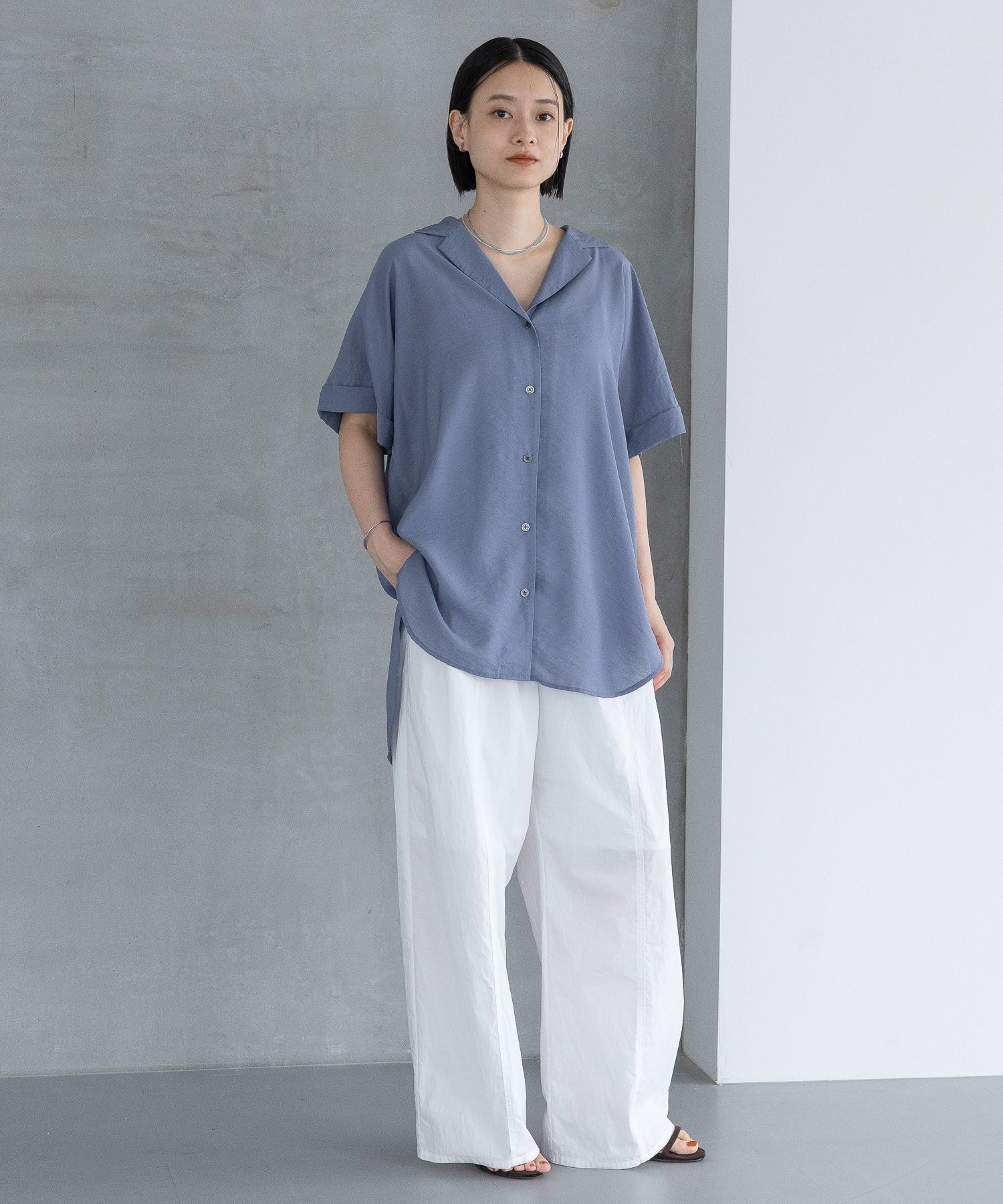 A part by 「【洗える】シアーカイキンBIGシャツ」|シャツ・ブラウス|