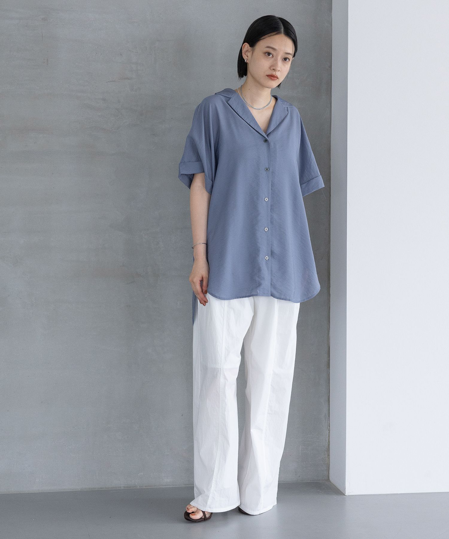 A part by 「【洗える】シアーカイキンBIGシャツ」|シャツ・ブラウス|