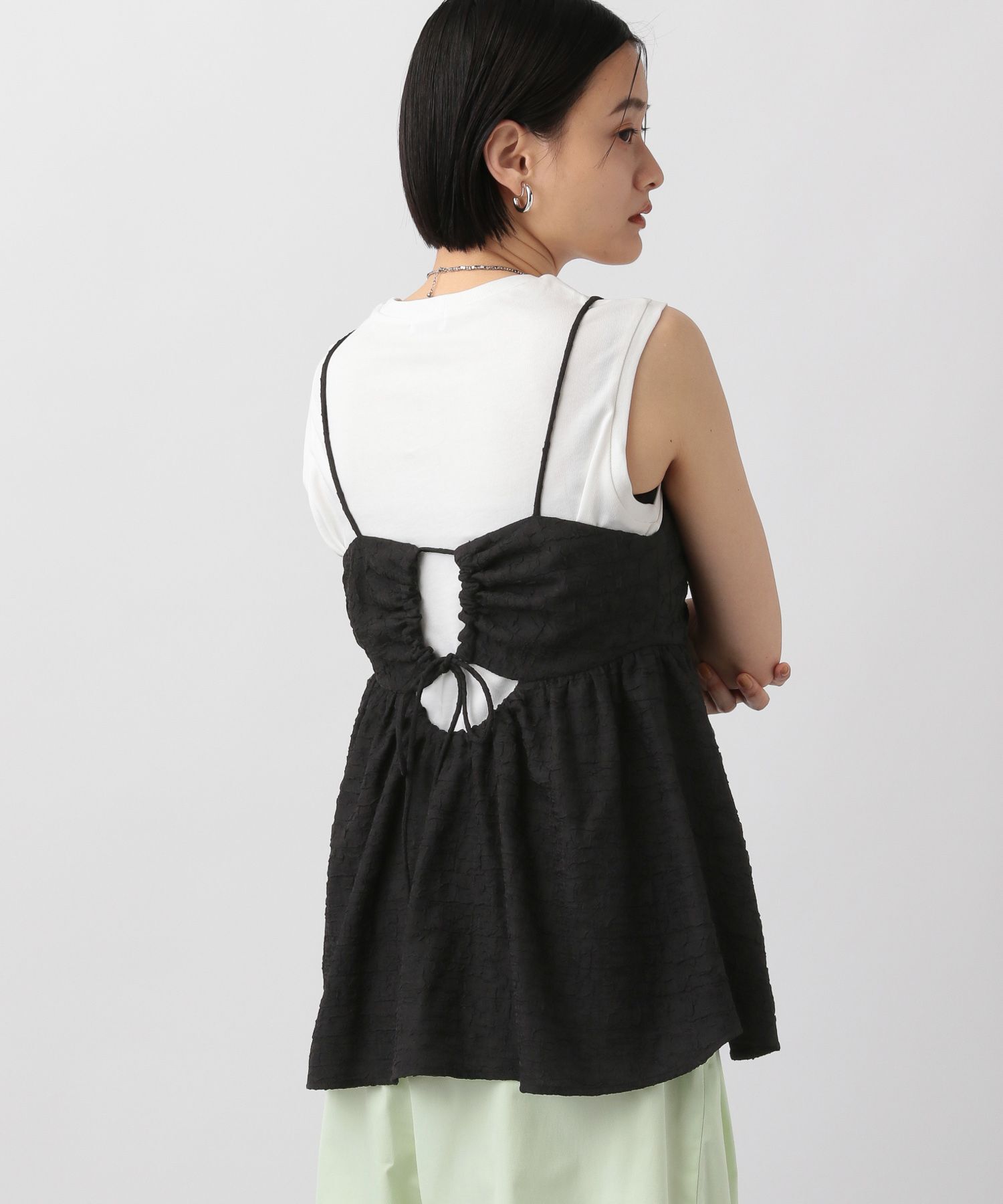 A part by 「ジャガードキャミ2Pセット」|Tシャツ・カットソー|ブラック