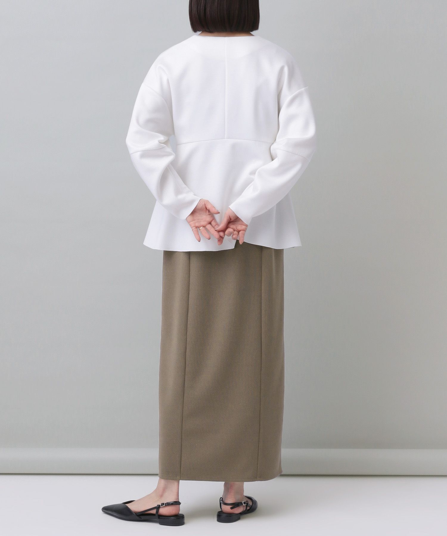 A part by 「【e/rm】ペプラムカーディガンセットドレスワンピース」|ワンピース|