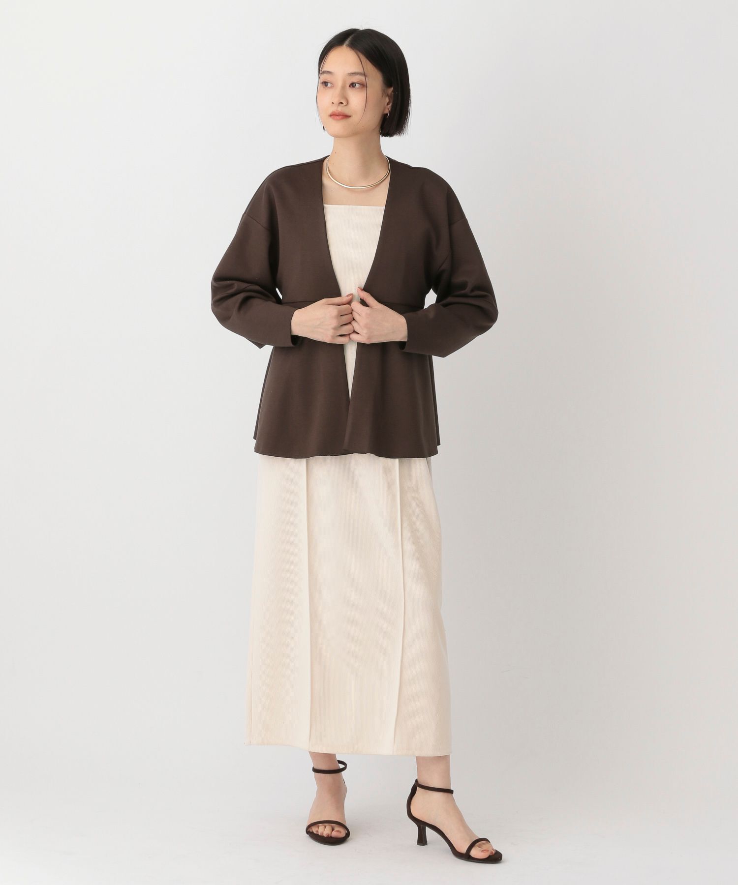 A part by 「【e/rm】ペプラムカーディガンセットドレスワンピース」|ワンピース|