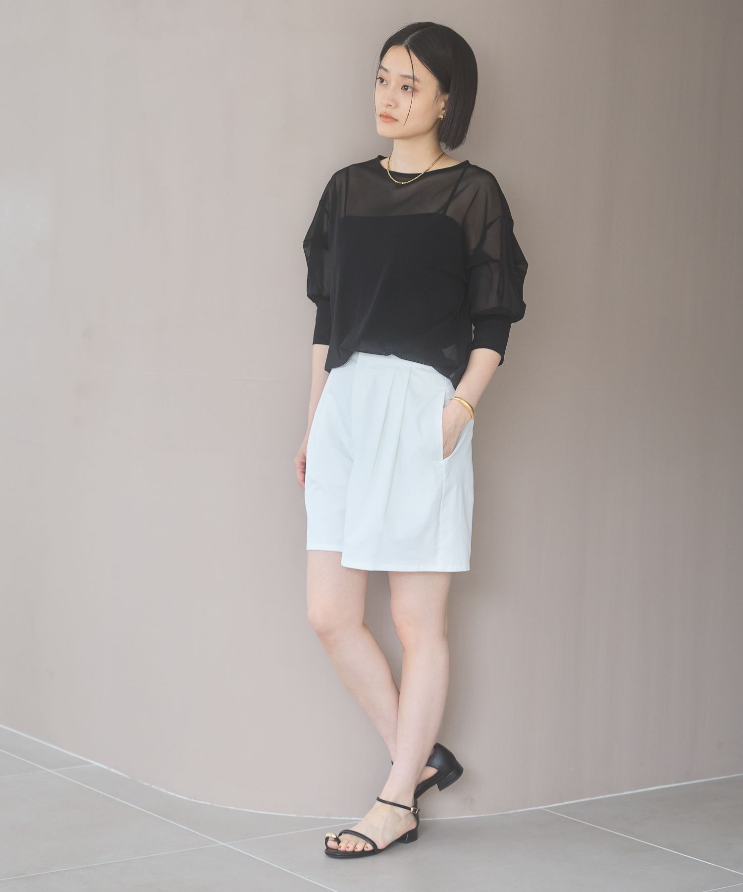 A part by 「チュールパフプルオーバー_半袖」|Tシャツ・カットソー|