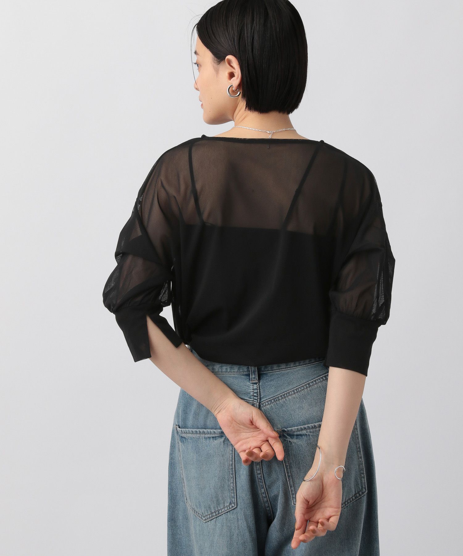 A part by 「チュールパフプルオーバー_半袖」|Tシャツ・カットソー|