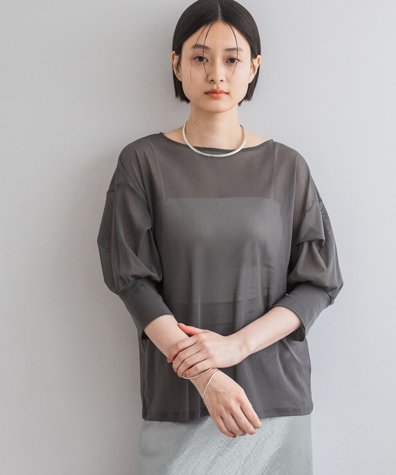 A part by 「チュールパフプルオーバー_半袖」|Tシャツ・カットソー|