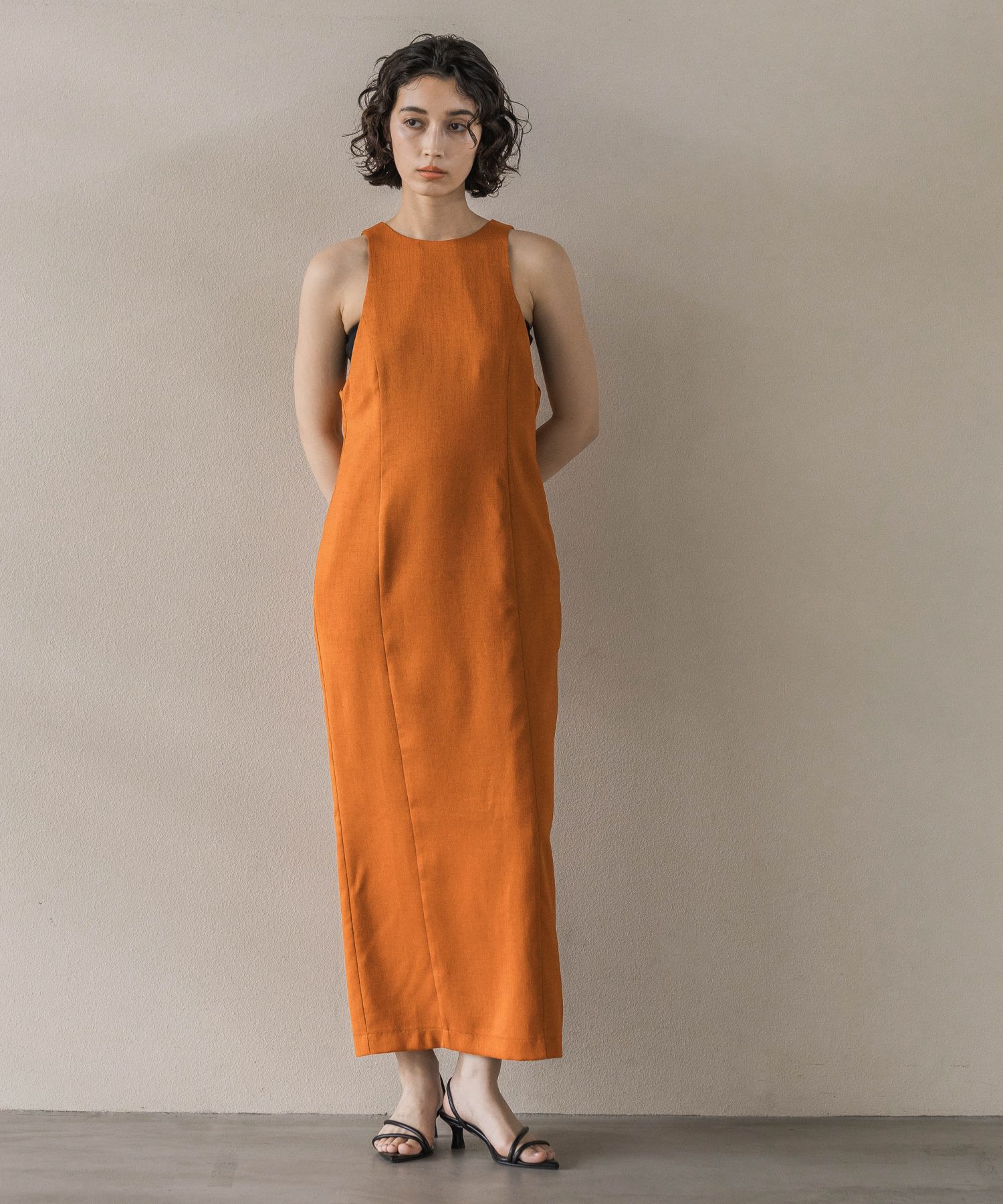 A part by 「リネンライクアメスリワンピース」|ワンピース|オレンジ