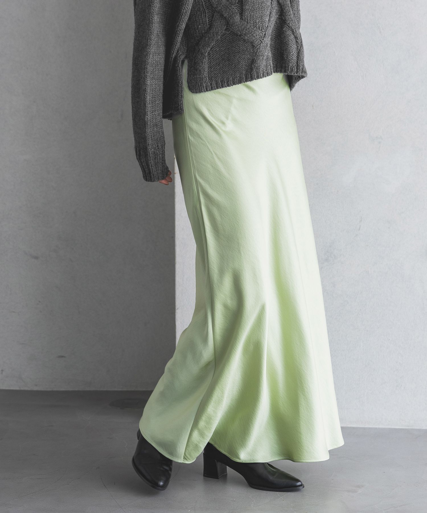 A part by 「シルクライクナロースカート」|スカート|