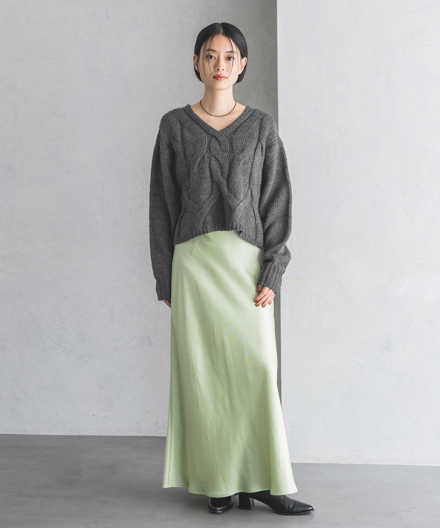 A part by 「シルクライクナロースカート」|スカート|