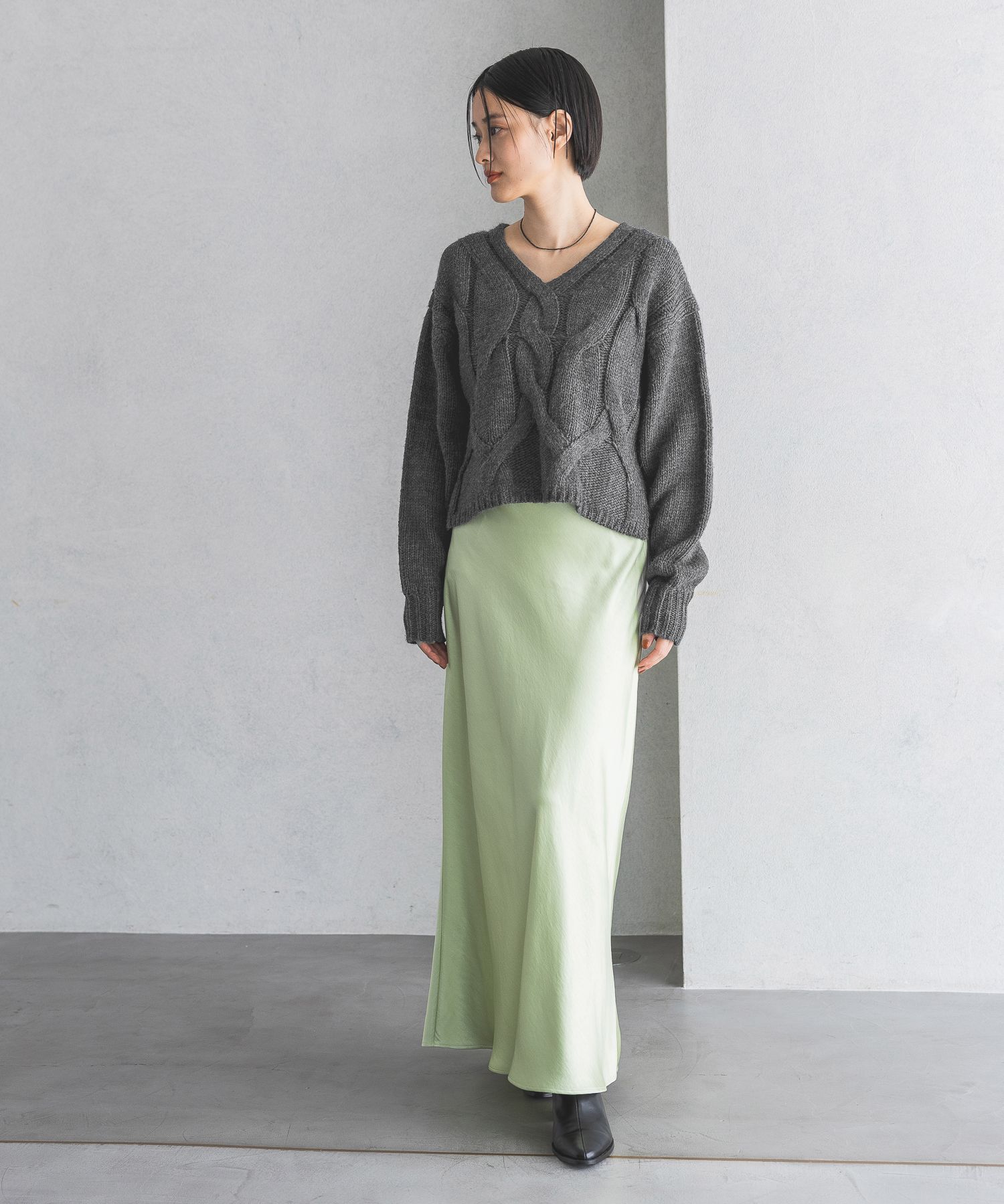 A part by 「シルクライクナロースカート」|スカート|