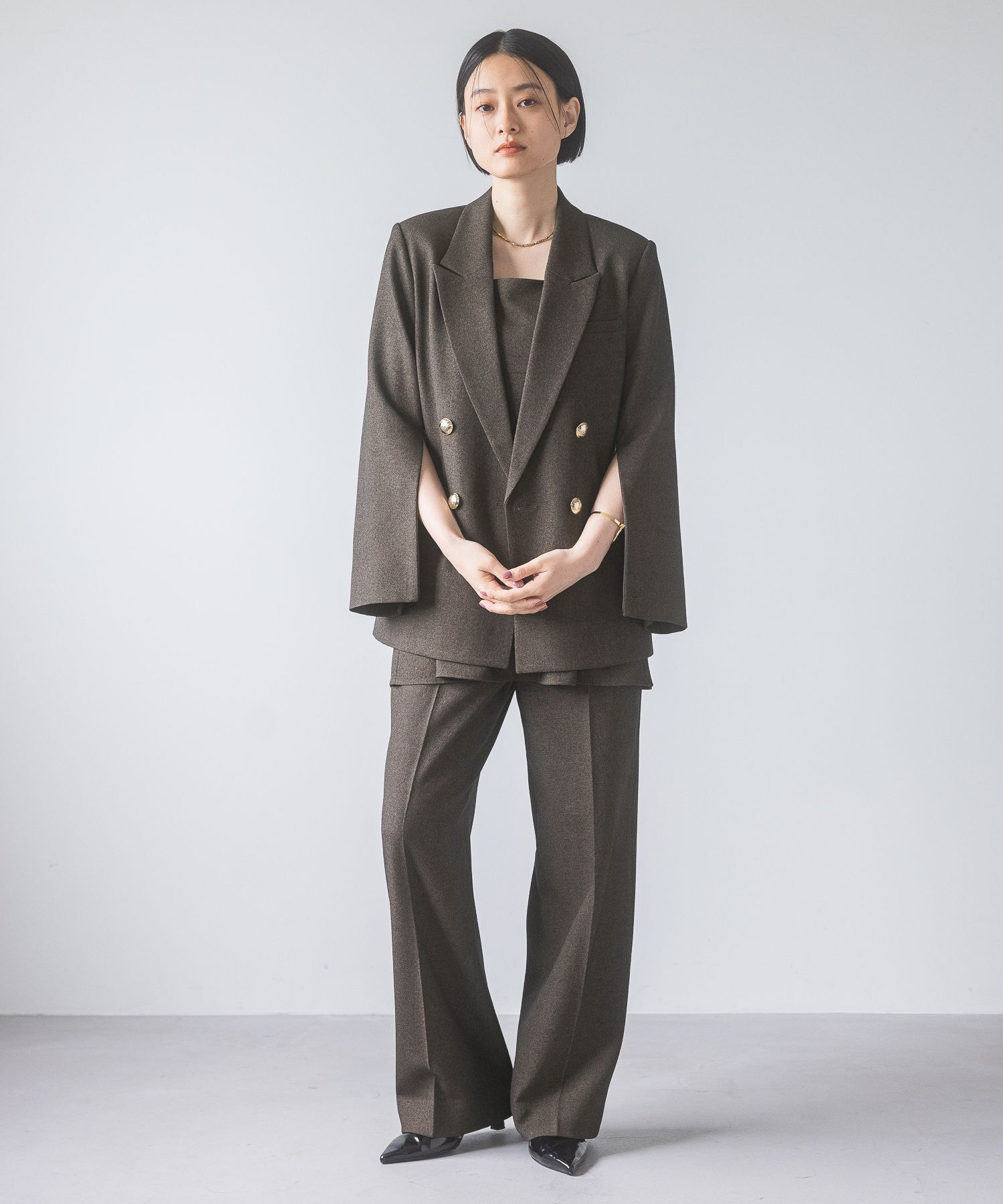 A part by 「【セットアップ対応】Ｗテーラードスリットジャケット」|テーラードジャケット|