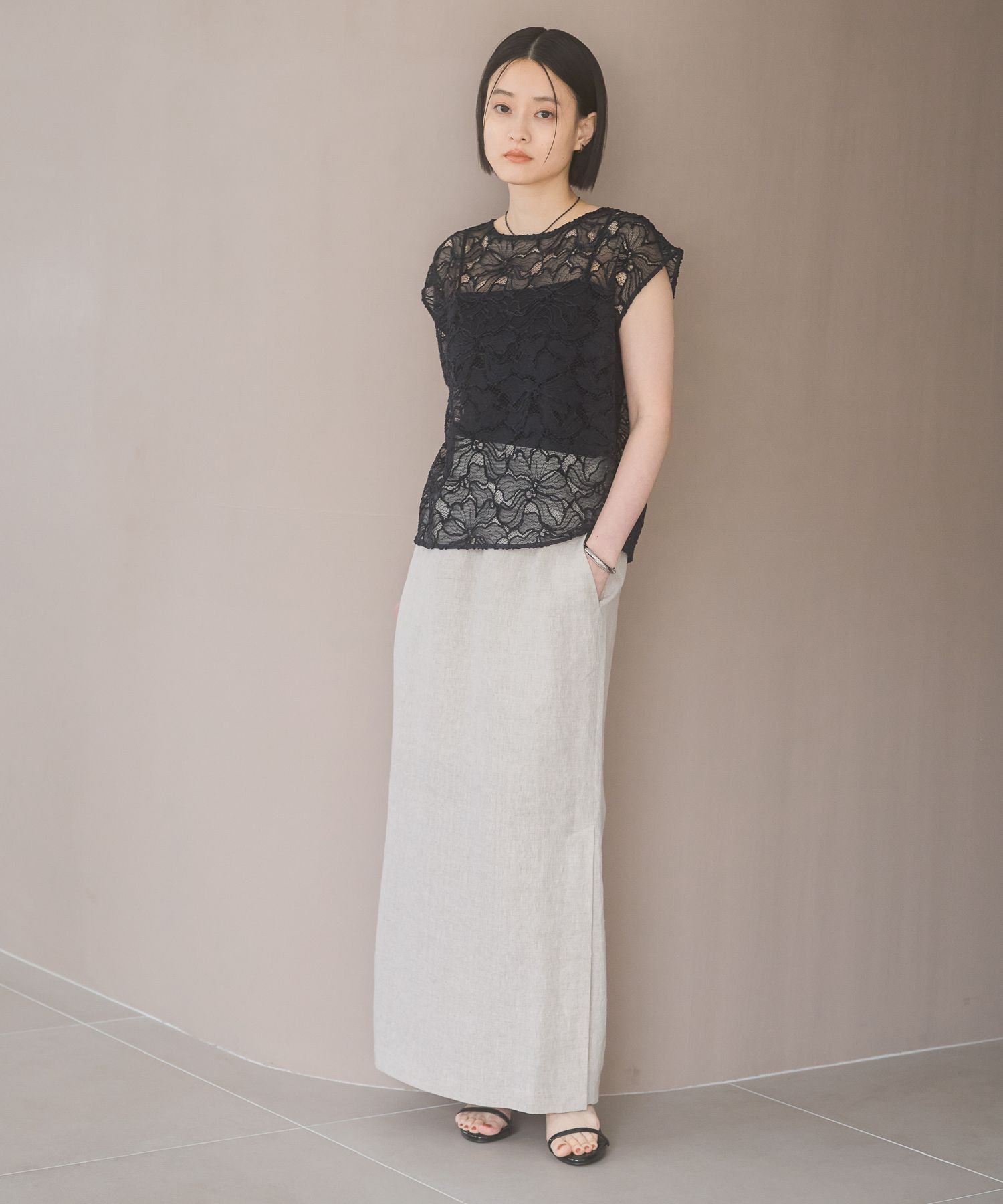 A part by 「スリットナローリネンスカート」|スカート|