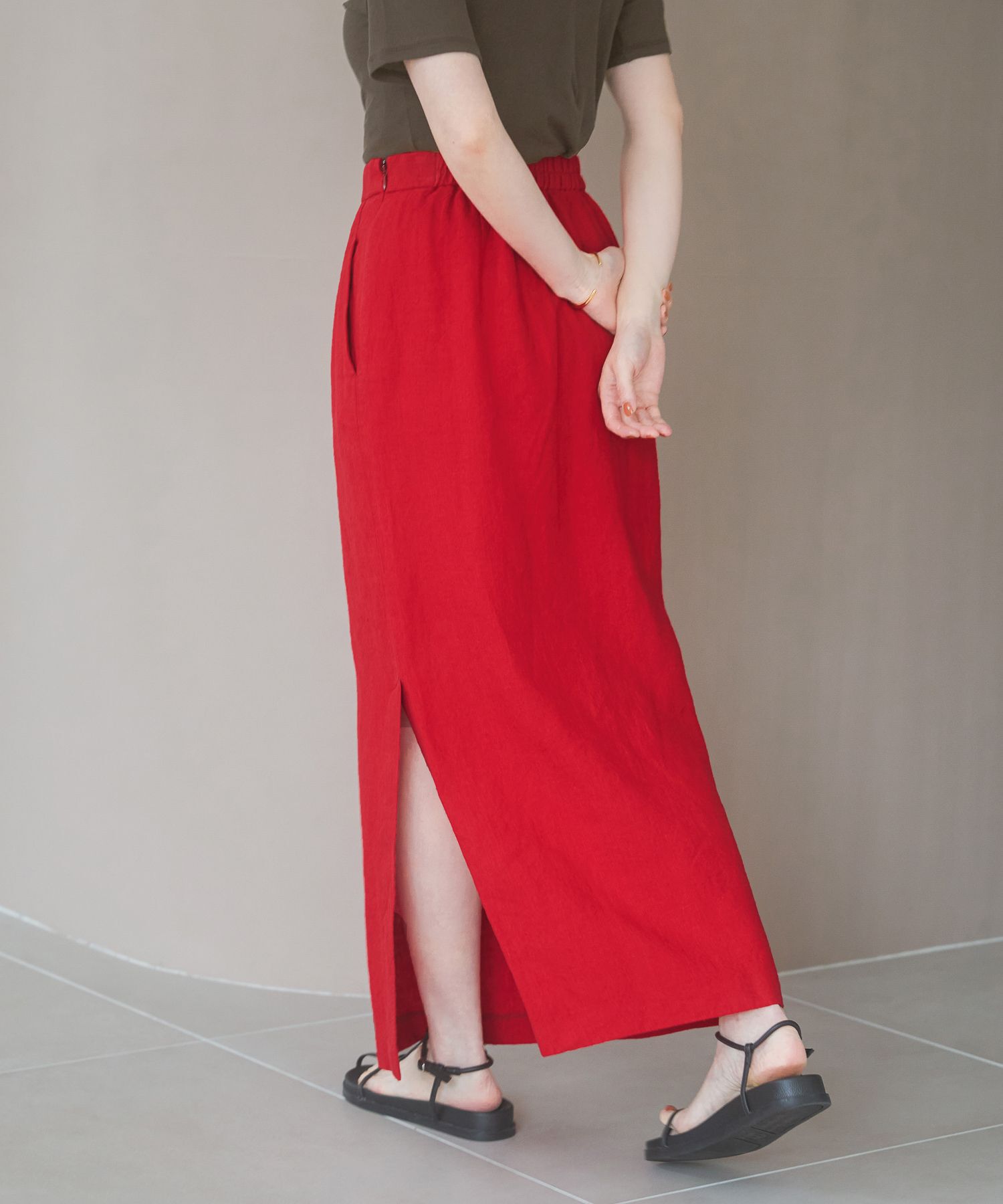 A part by 「スリットナローリネンスカート」|スカート|