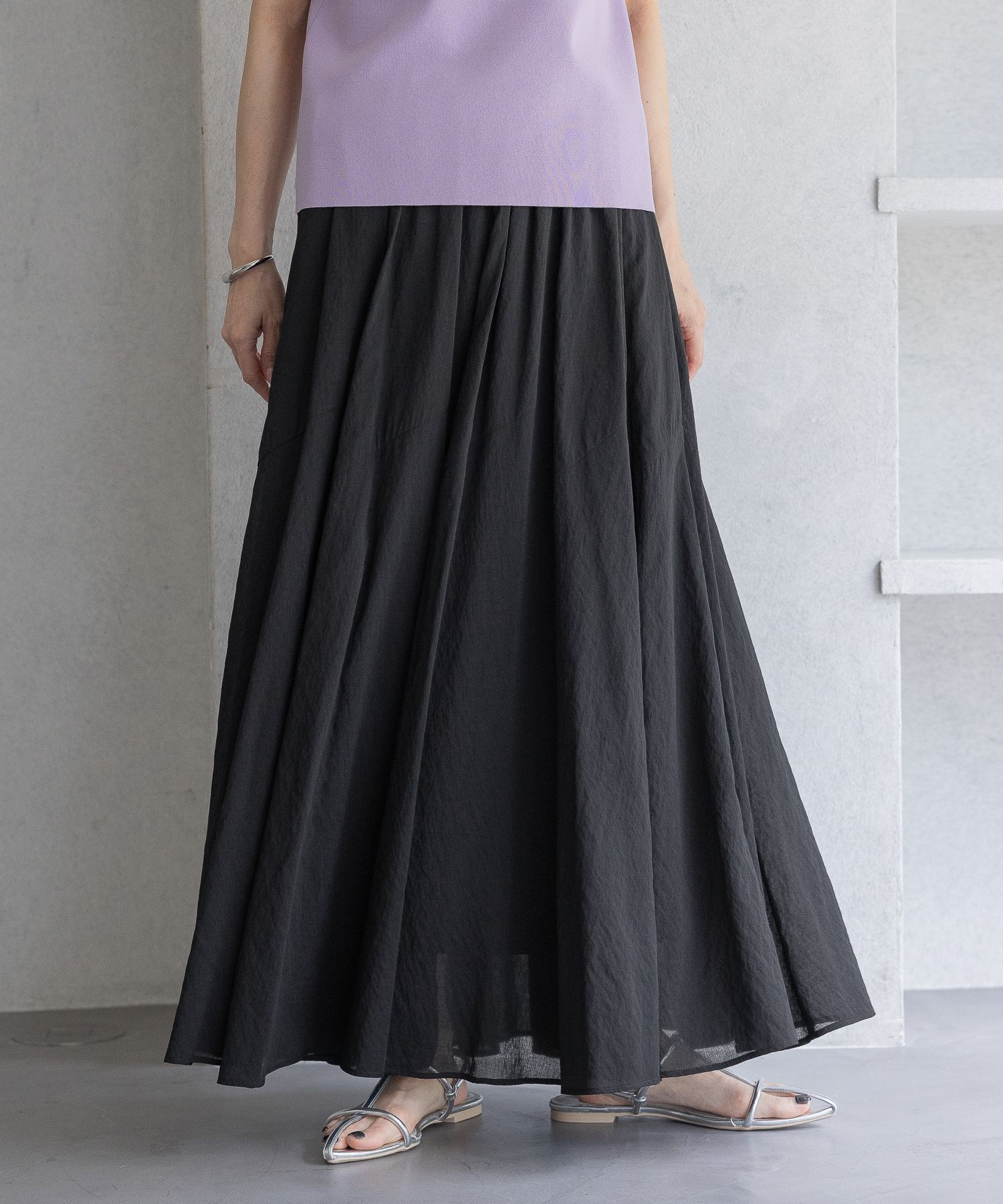 A part by 「キリカエフレアスカート」|スカート|ブラック