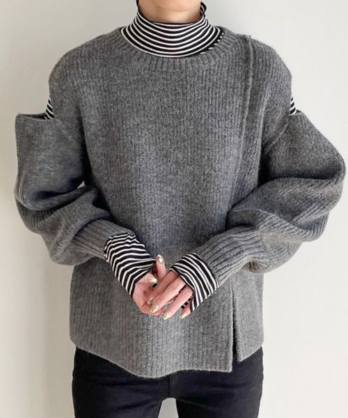 LOWRYS FARM「スリットニットＰＯＬＳ」|ニット・セーター|