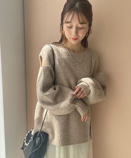 LOWRYS FARM「スリットニットＰＯＬＳ」|ニット・セーター|