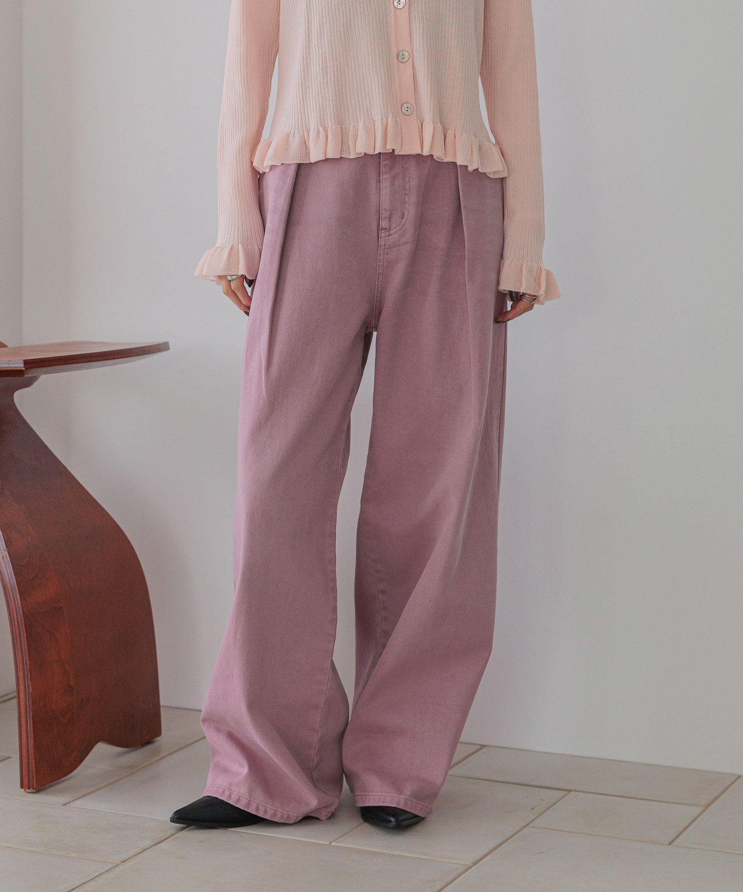 LOWRYS FARM「タックワイドデニム」|デニム|PPL5