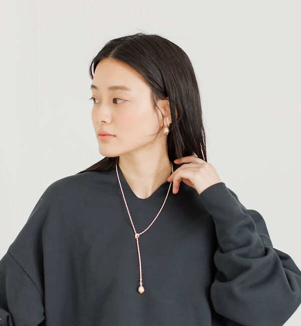 collex「【Ljud/ユード】ガラスドロップパールネックレス」|ネックレス|