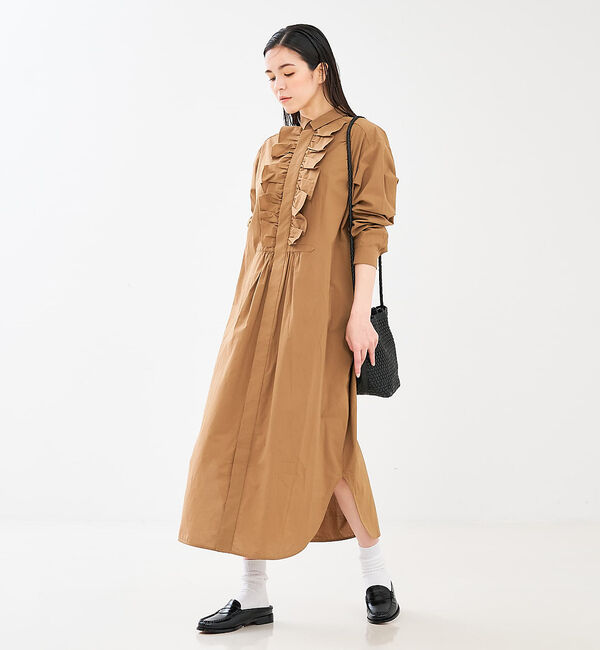 collex「フロトフリルシャツワンピース」|ワンピース|