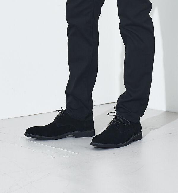 ABAHOUSE「【JapanMade】スウェード プレーントゥ シューズ」|その他|ブラック