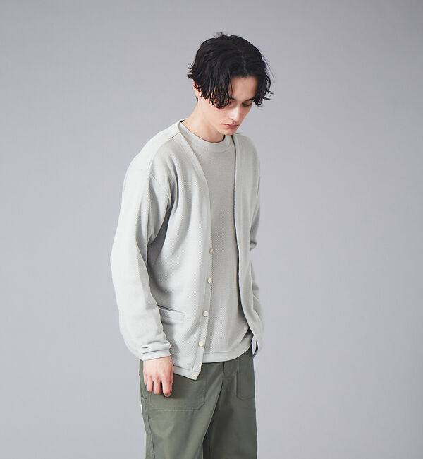 MYSELF ABAHOUSE「ルーズシルエット ローゲージ 鹿の子 カーディガン」|カーディガン|アイボリー