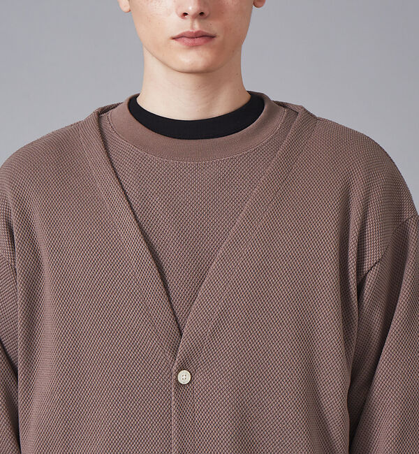 MYSELF ABAHOUSE「ルーズシルエット ローゲージ 鹿の子 カーディガン」|カーディガン|