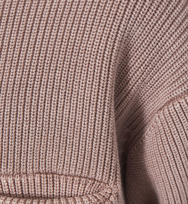 ABAHOUSE「畦編みフェードカラー コットン プルオーバー クルーネックニット」|ニット・セーター|