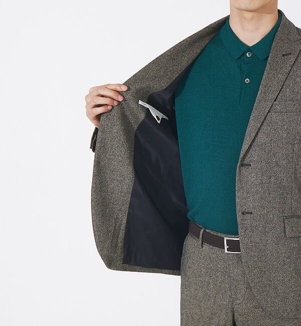 ABAHOUSE「【セットアップ対応/FLEX JACKET】オーロラツイード ストレッチ ジャケ」|テーラードジャケット|