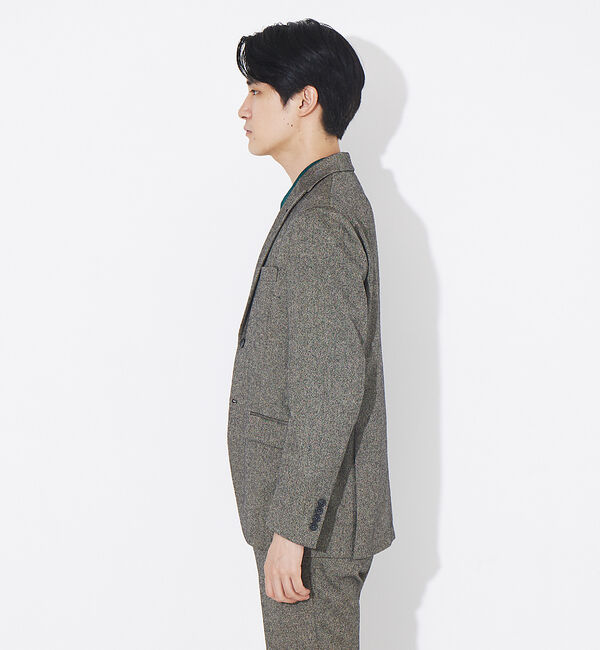 ABAHOUSE「【セットアップ対応/FLEX JACKET】オーロラツイード ストレッチ ジャケ」|テーラードジャケット|