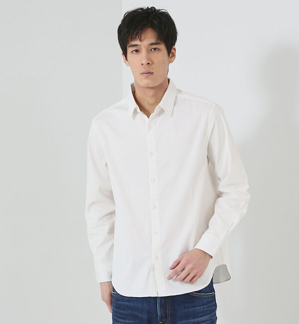 ABAHOUSE「ストレッチ コットン レギュラーカラー シャツ」|シャツ・ブラウス|ホワイト