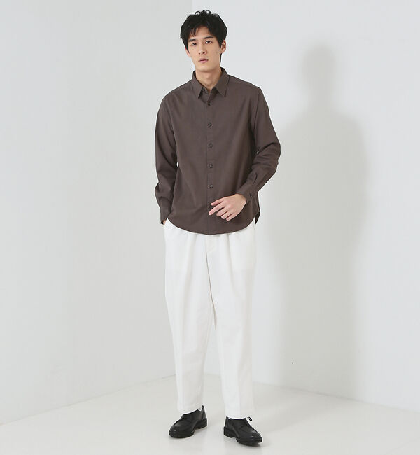 ABAHOUSE「ストレッチ コットン レギュラーカラー シャツ」|シャツ・ブラウス|