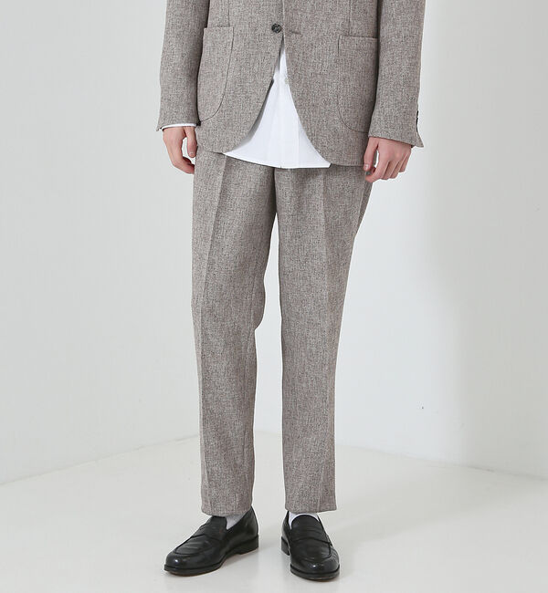 ABAHOUSE「【FLEX PANTS】サマー ミックス ツイードライク パンツ」|スラックス|