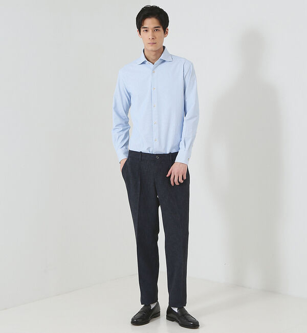 ABAHOUSE「【FLEX PANTS】サマー ミックス ツイードライク パンツ」|スラックス|