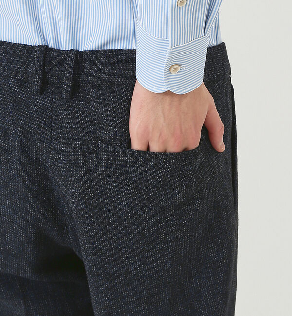 ABAHOUSE「【FLEX PANTS】サマー ミックス ツイードライク パンツ」|スラックス|