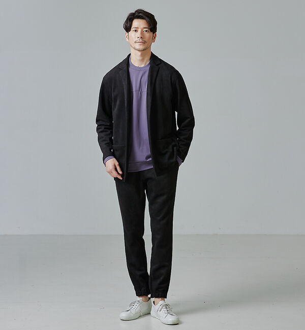 ABAHOUSE「【セットアップ対応】シルキー ネオスエード ジャケット/カーディガン」|カーディガン|