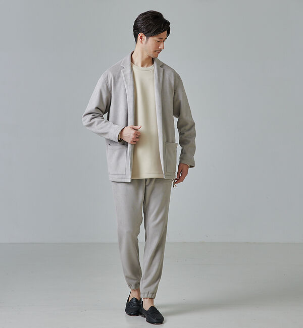 ABAHOUSE「【セットアップ対応】シルキー ネオスエード ジャケット/カーディガン」|カーディガン|