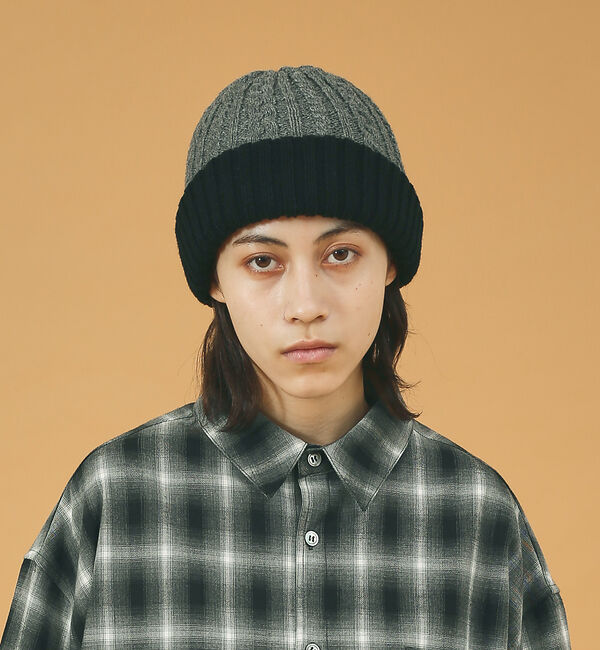 ABAHOUSE「【RUBEN/ルーベン】RIVERSIBLE RIB WATCH CAP /リバ」|その他|ブラック