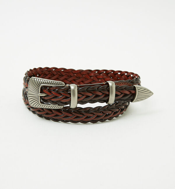 ABAHOUSE「【WEB限定】WESTERN BELT/ レザーウエスタンベルト」|ベルト|キャメル