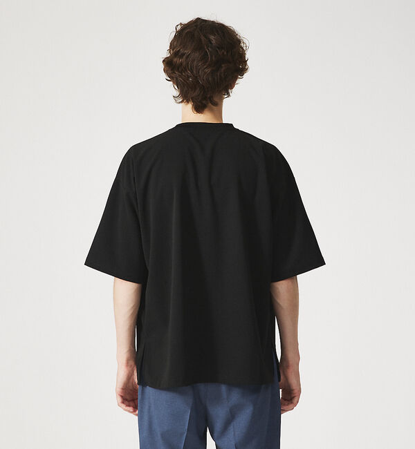 ABAHOUSE「【AH ABAHOUSE】カットジョーゼット ドロップショルダー モックネック」|Tシャツ・カットソー|