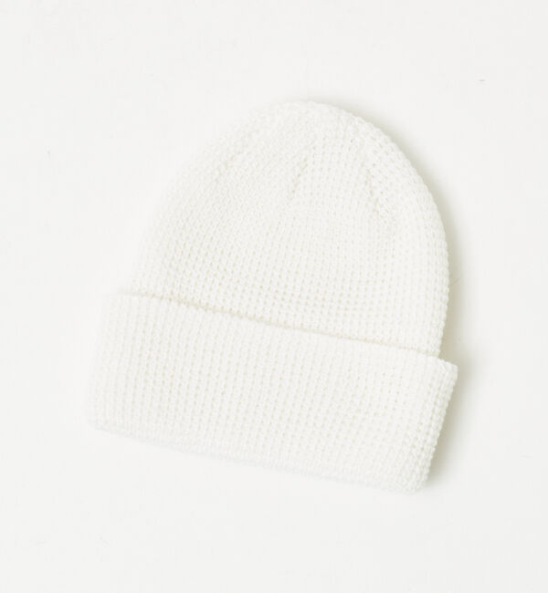 ABAHOUSE「＜BASIQUENTI＞【丸洗いOK】ユニセックス ワッフル編み ニットキャップ」|その他|オフホワイト