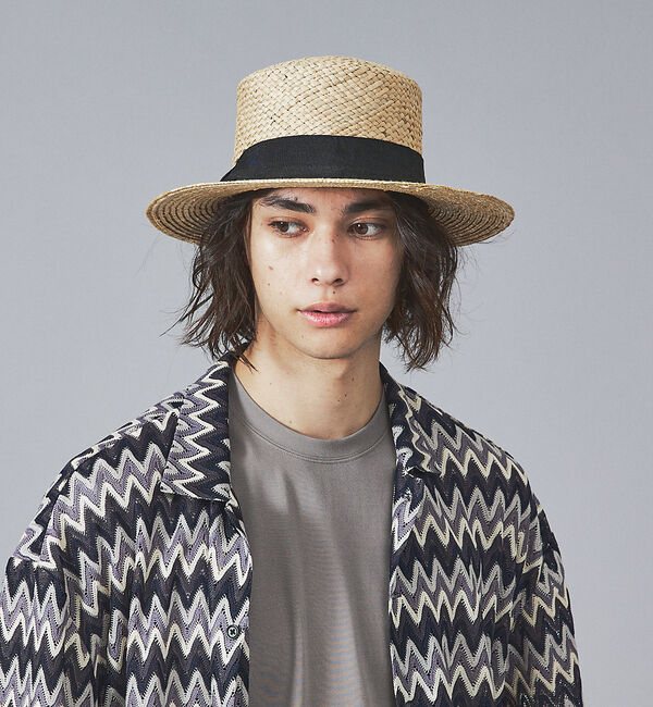 ABAHOUSE「【RUBEN/ルーベン】NATURAL BOWTER HAT/カンカン帽」|その他|ベージュ系その他2